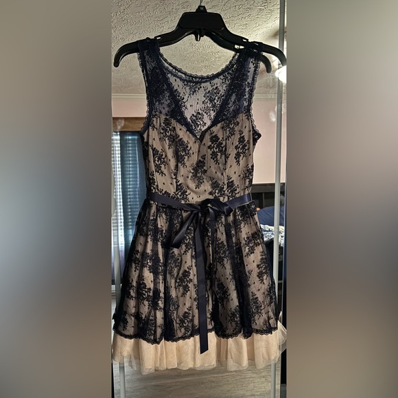 B Darlin Dresses & Skirts - Elegant Lace Dress with Ribbon